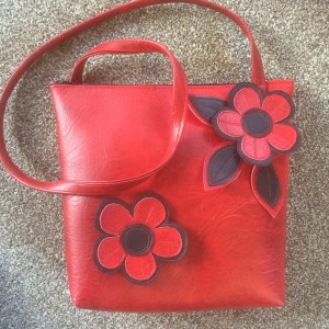 Red Leather Look Bag