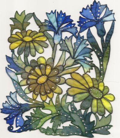 Daisies and Blue Cornflower Panel Kit