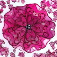 Organza Flaunt It Flower Brooch Kit (Pink)