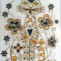 Goldwork Elegant Cat