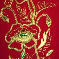 Goldwork Poppy Kit