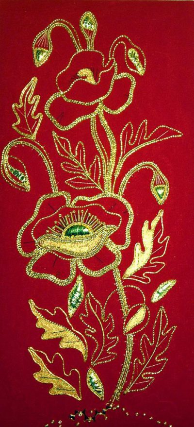 Goldwork Poppy Kit