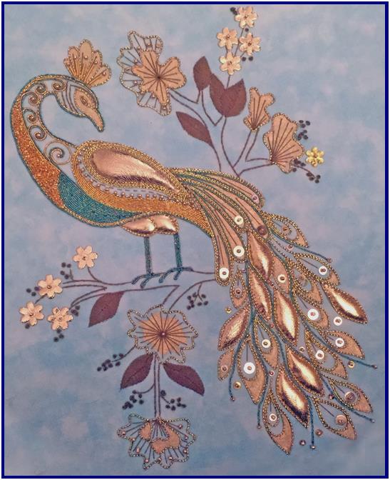 Goldwork Peacock