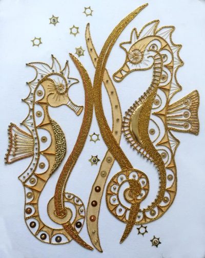 Goldwork Seahorses