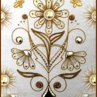 Goldwork Daisy