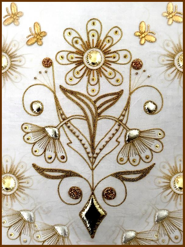 Goldwork Daisy