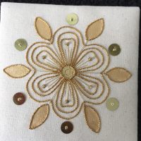 Introduction to Goldwork: Couched and Painted Elegant Flower