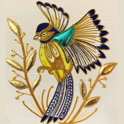 Goldwork Blue Tit