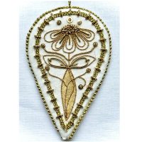 Art Nouveau Daisy Gold Work Dangle