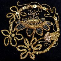 Golden Passionflower Wreath