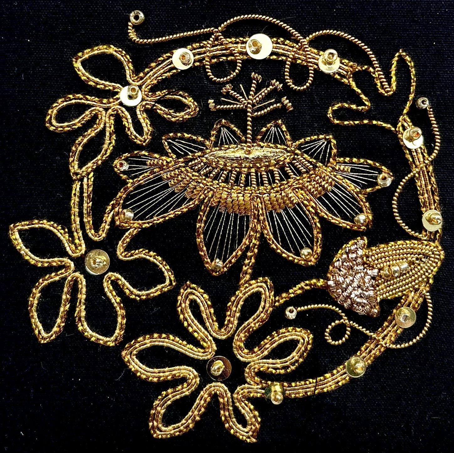 Golden Passionflower Wreath