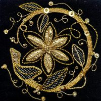 Golden Clematis Wreath