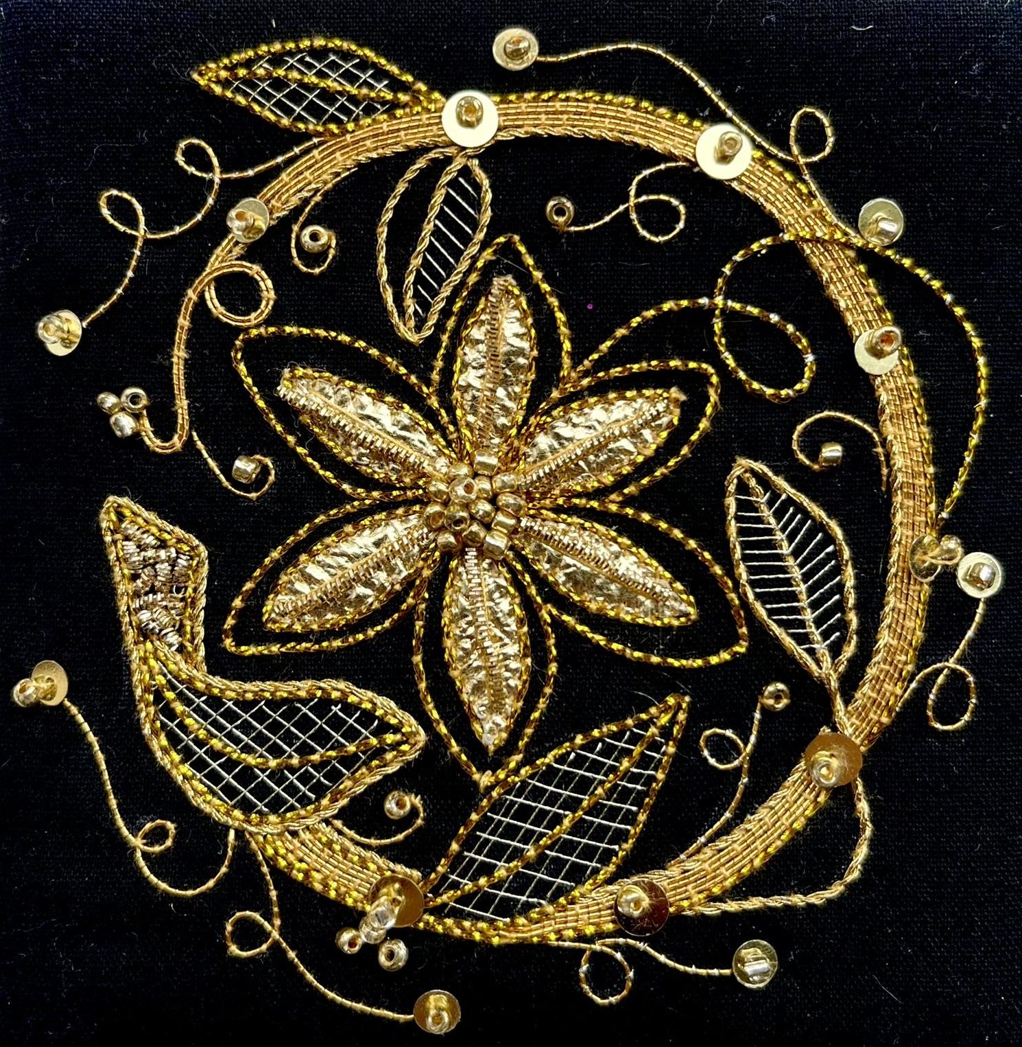 Golden Clematis Wreath